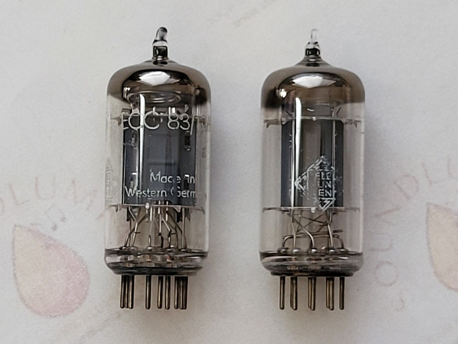 Telefunken ECC83 12AX7 Ribbed Plates Matched Pair - Berlin 1959 Same Code -  NOS | Soundlumia