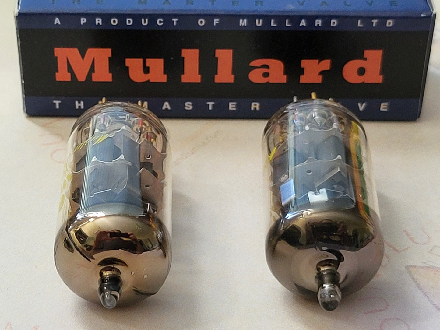 Mullard 6922 = E88CC Matched Pair - 10M Series- Blackburn 1961 - Strong NOS