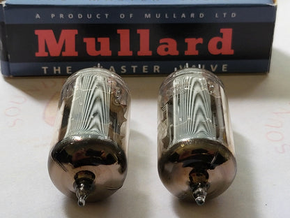 Mullard 12AU7 ECC82 Short Plates Matched Pair - Mitcham Gf0 R0E4 - Near NOS