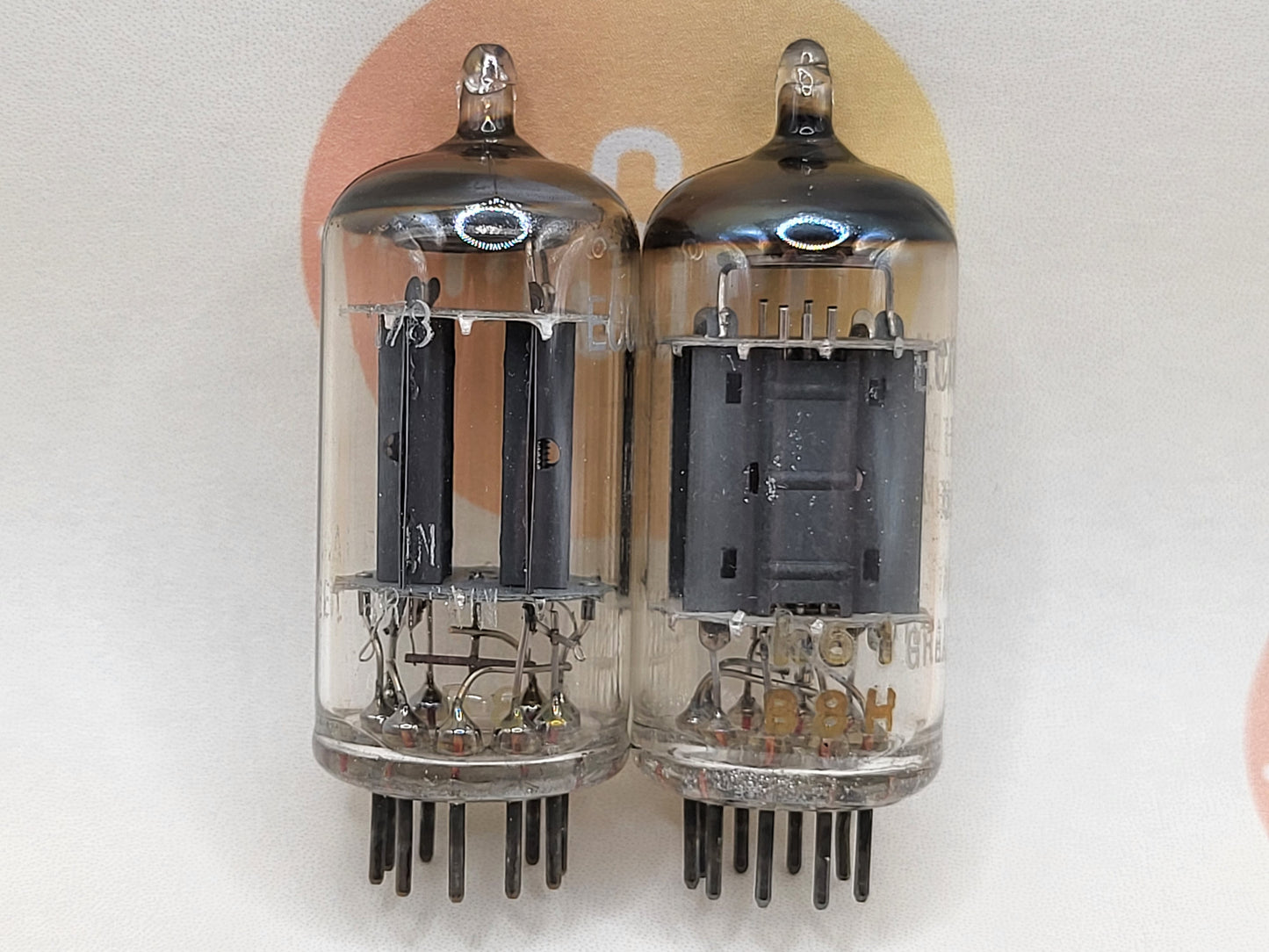 Mullard ECC82 12AU7 Long Plates Square Getter