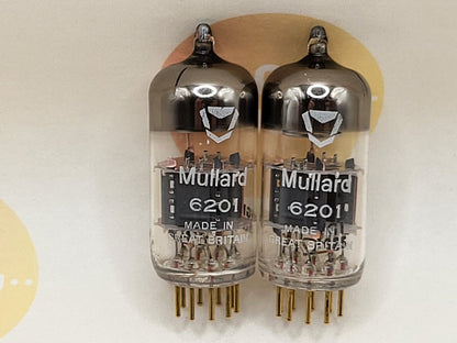 Mullard 6201 = E81CC Gold Pin Matched Pair - Mitcham '68 - Same Code - NIB NOS