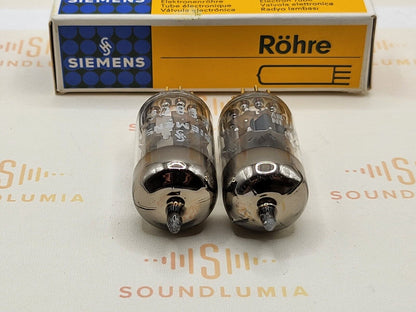 Siemens E88CC 6922 A-Frame Silver Shields Matched Pair - Munich A6 0I/1G - NOS