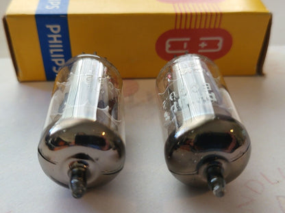 2x Philips ECC82 12AU7 Preamp Tubes - Holland 1969 Gf8 - NOS