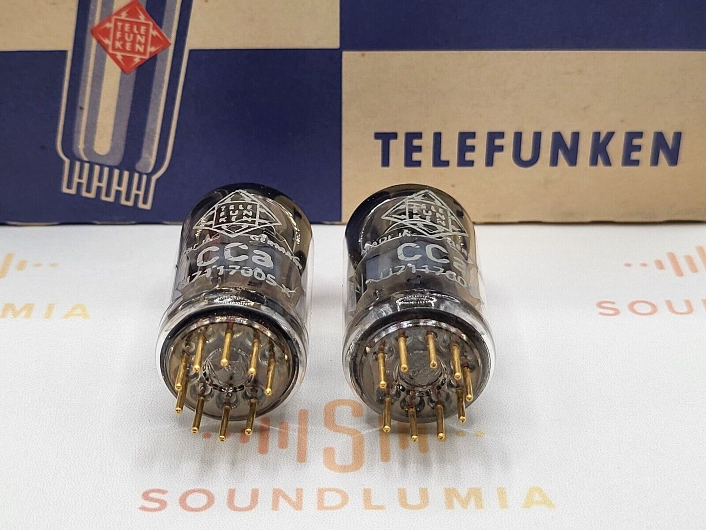 2x Telefunken CCa (E88CC+) PostRöhre Matching Codes - ◇ Bottom - Ulm '67