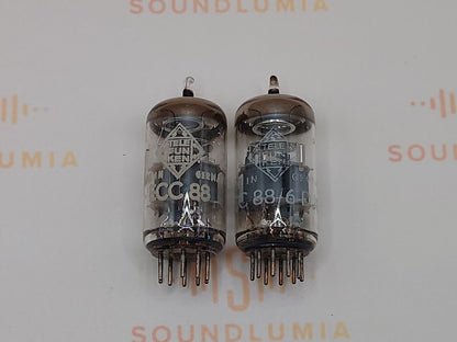 2x Telefunken ECC88 6DJ8 - ◇ Bottom - Berlin 1962/63 - Strong