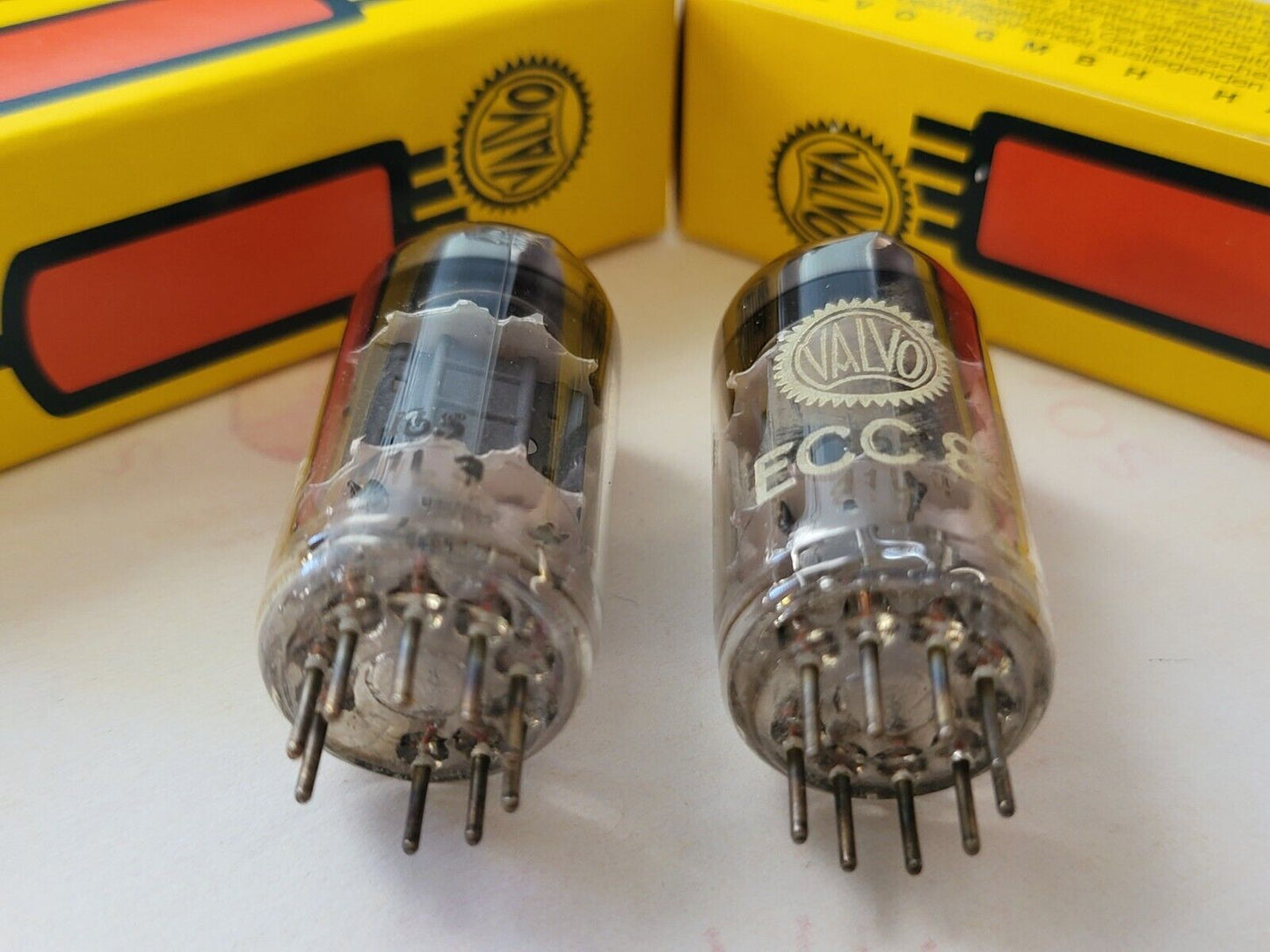 Valvo ECC83 12AX7 Select Tube Matched Pair - Short Plates - Holland 1961 - NOS