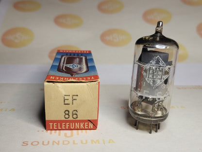 Telefunken EF86 6267 O-getter in Original Box - Diamond Bottom - Ulm 1963 - NOS