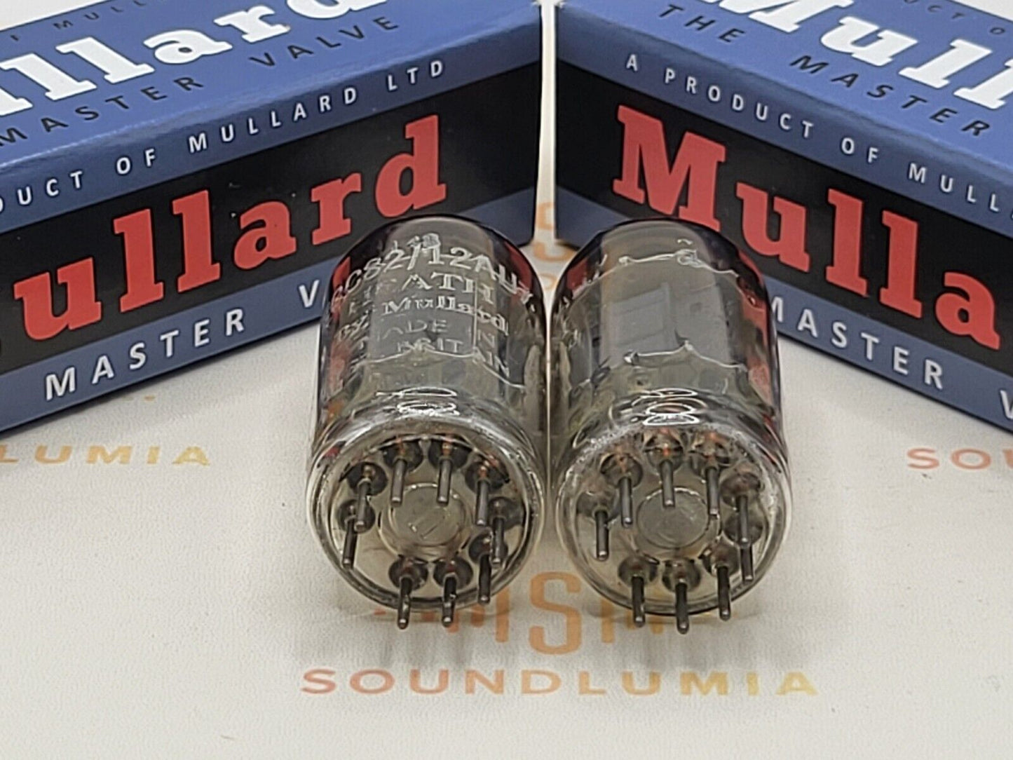 Mullard ECC82 Long Plates Matched Pair - Blackburn '58 (K61 B8D) - Heath Label