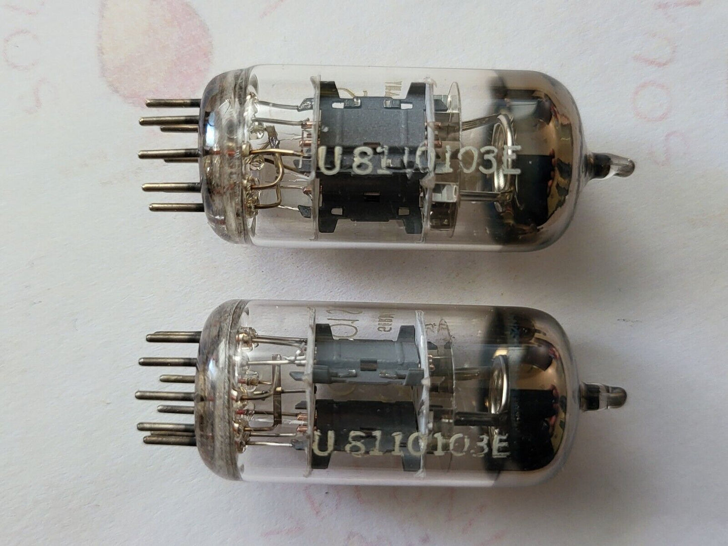 Telefunken ECC801S ECC81 Matched Pair Orig. Boxes ◇ Bottom - Ulm 1960