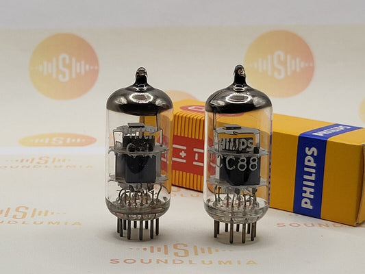 2x Philips Miniwatt PCC88 7DJ8 (6DJ8 equiv.) - Heerlen, NL 1968/69  - Strong