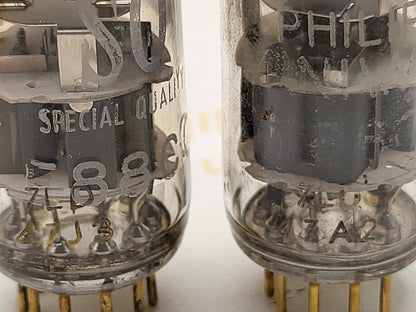 Philips Miniwatt SQ E88CC = 6922 Matched Pair - Heerlen, NL 1967 - Strong