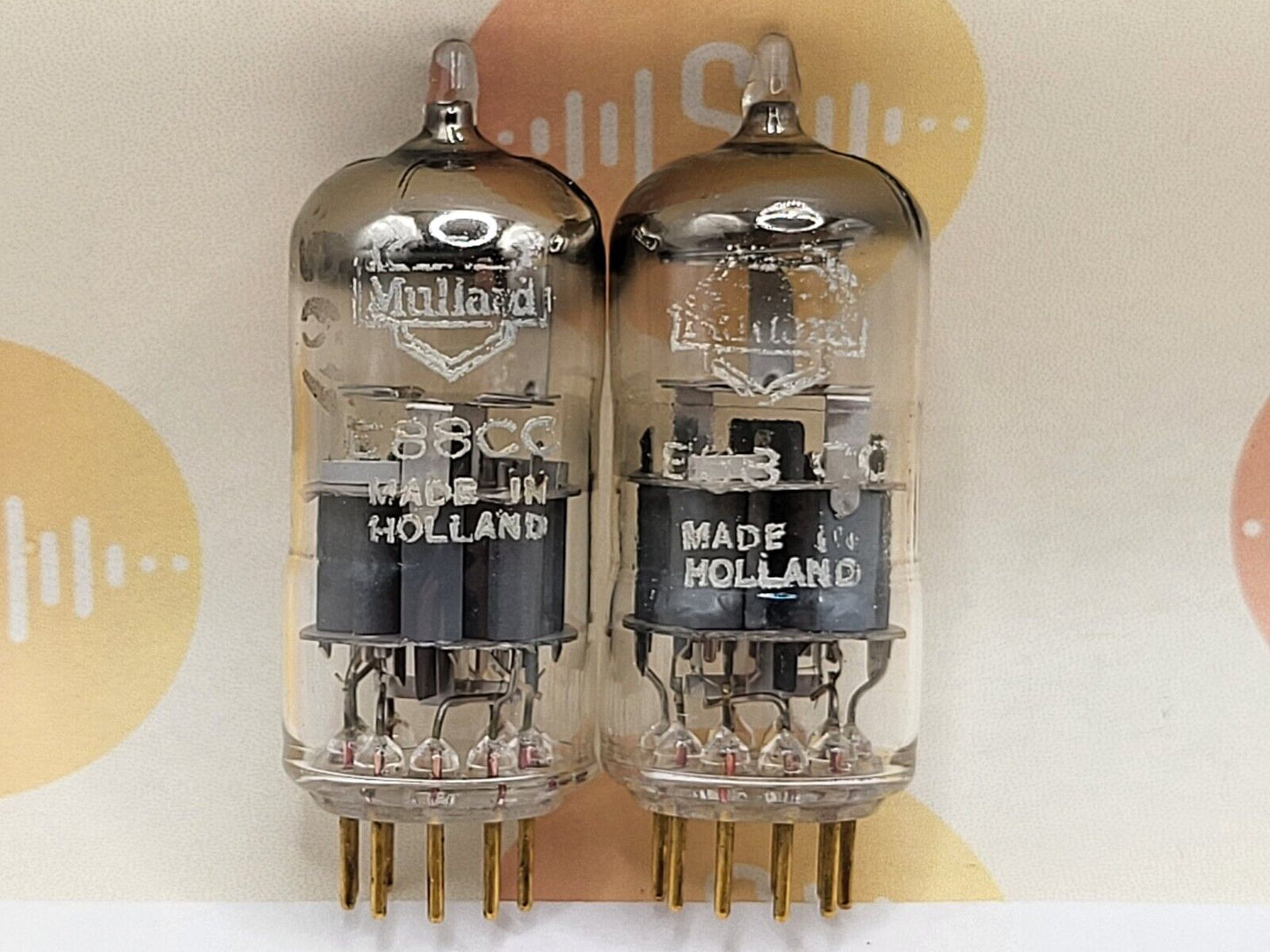 2x Mullard E88CC 6922 D-getter Pinched Waist - Heerlen, NL 1957 7L3