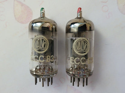 Valvo ECC83 12AX7 Select Tube Matched Pair - Short Plates - Holland 1961 - NOS