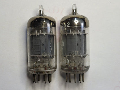 Amperex 12AU7 ECC82 Matched Pair - Bugle Boy - Holland 1961 - Same Code