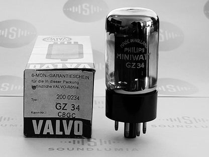 Philips GZ34 5AR4 DD Getter Original Valvo Box - Eindhoven, NL '57 f30 - NIB NOS