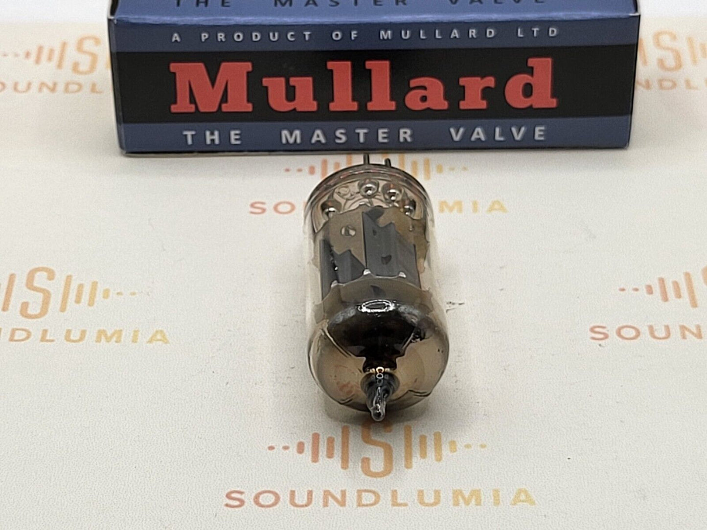 1x Mullard B329 (ECC82+)  17mm Long Plates - Marconiphone Label - Mitcham 1959