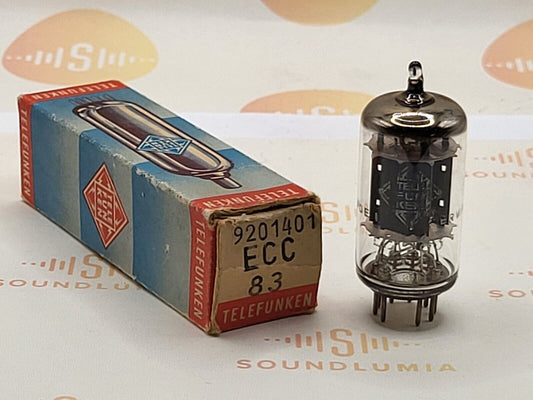 1x Telefunken ECC83 12AX7 Smooth Plates Original Box - Berlin 1961