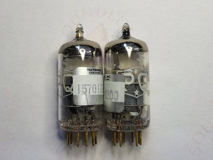 Amperex PQ 7308 = E188CC Matched Pair White Print USA 1966 Tektronix Checked NOS