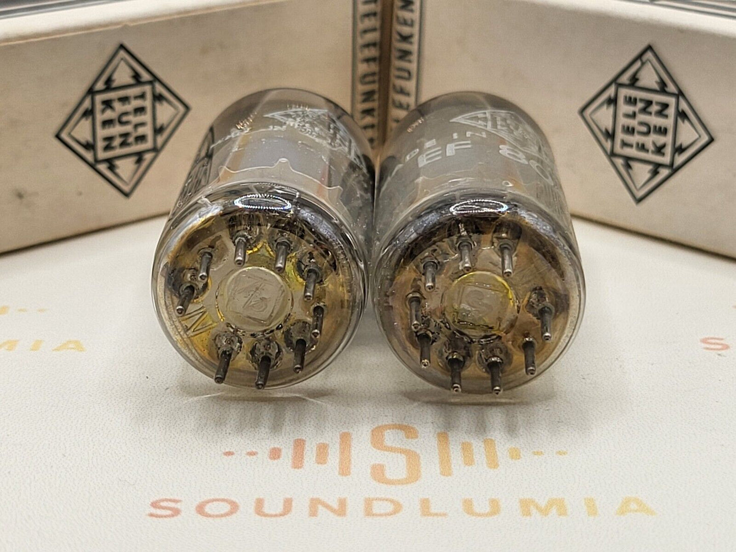 Telefunken EF804S Matched Pair  - ◇ Bottom - Ulm 1962/1963 - Tested NOS