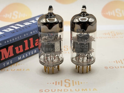 Mullard E88CC Matched Pair - Dimple Disc Getter - Mitcham '74 - Same Code - NOS