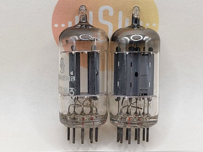 2x Siemens ECC83 12AX7 Tubes - 17mm Long Plates - Munich '60 (mC6 ‡0K) - Strong