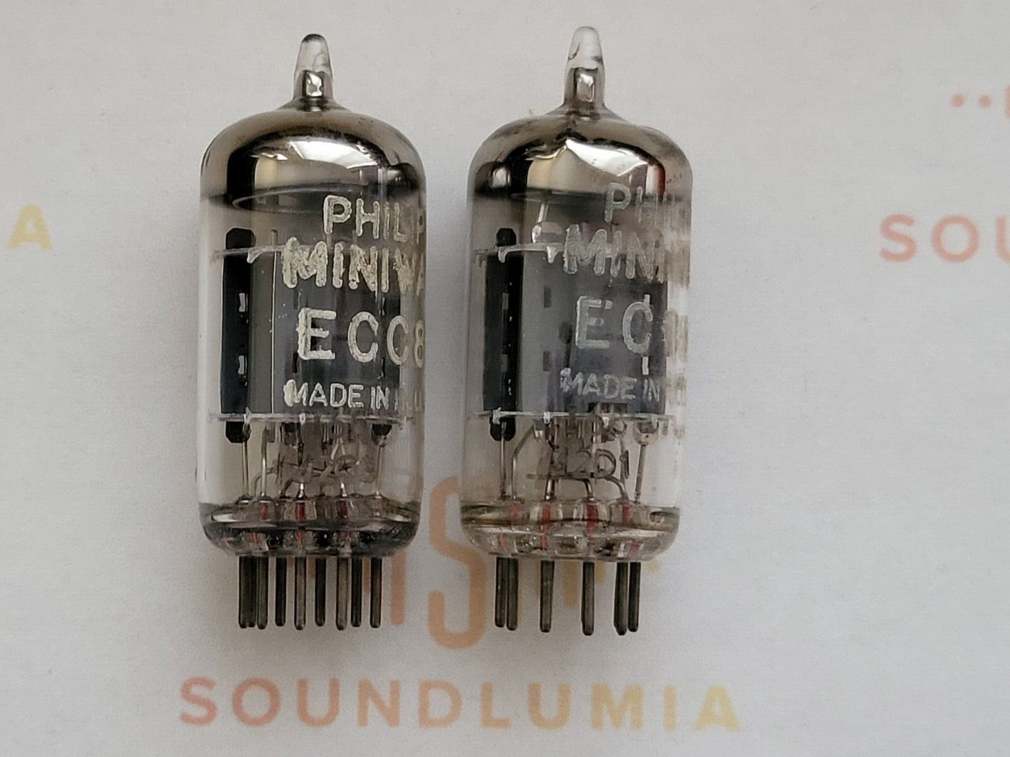 Philips ECC83 12AX7 Matched Pair - 14mm Short Plates I65 - Heerlen, NL '62