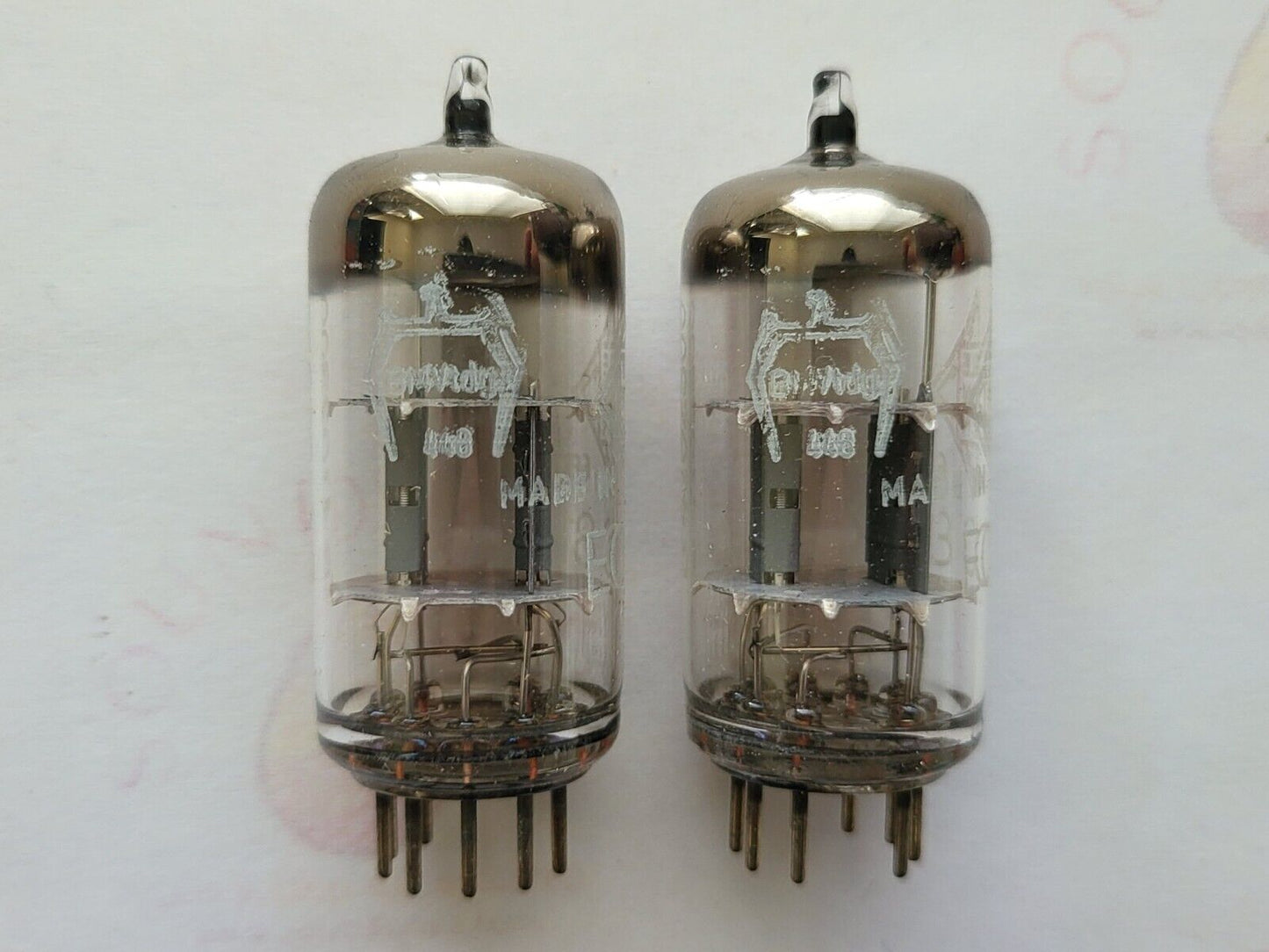 Telefunken ECC81 Matched Pair Orig. Boxes ◇ Bottom - BWB - 1962 - Same code -NOS