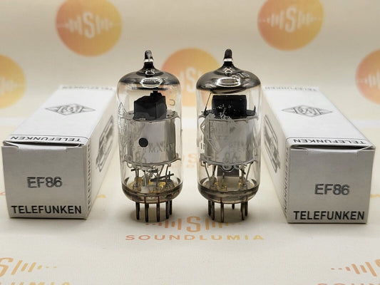 2x Telefunken EF86 6267 Silver Plates -  ◇ Bottom - Ulm 1964 - Same Code - NOS