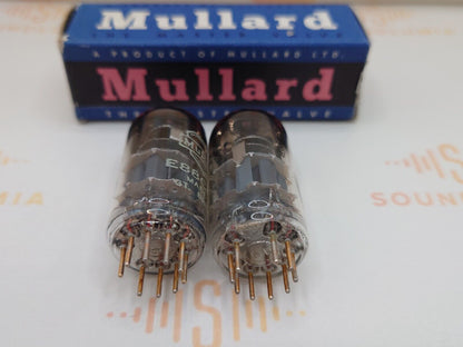 2x Mullard E88CC/01 = CV2493 O-Getter Red Tip - Gt. Britain 1950s - Near NOS