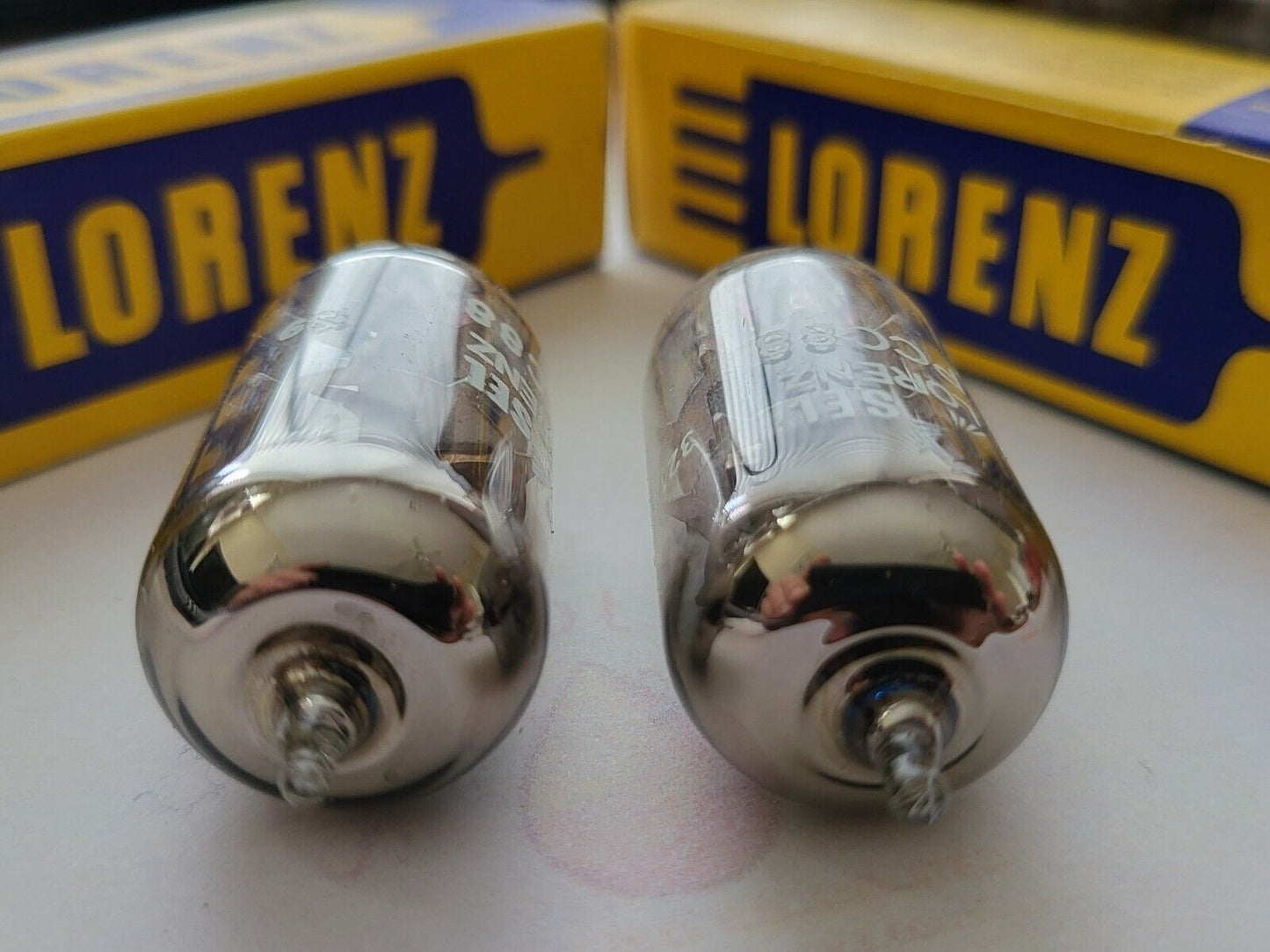 2x Lorenz PCC88 = 7DJ8(6DJ8 equiv.) Orig. Boxes w/ matching numbers -Stuggart