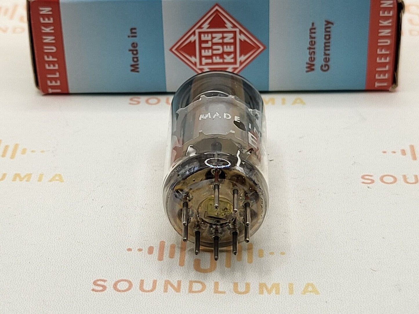 1x Telefunken EF86 6267 Silver Shields Red Tip - ◇ Bottom - Ulm 1962 - NOS