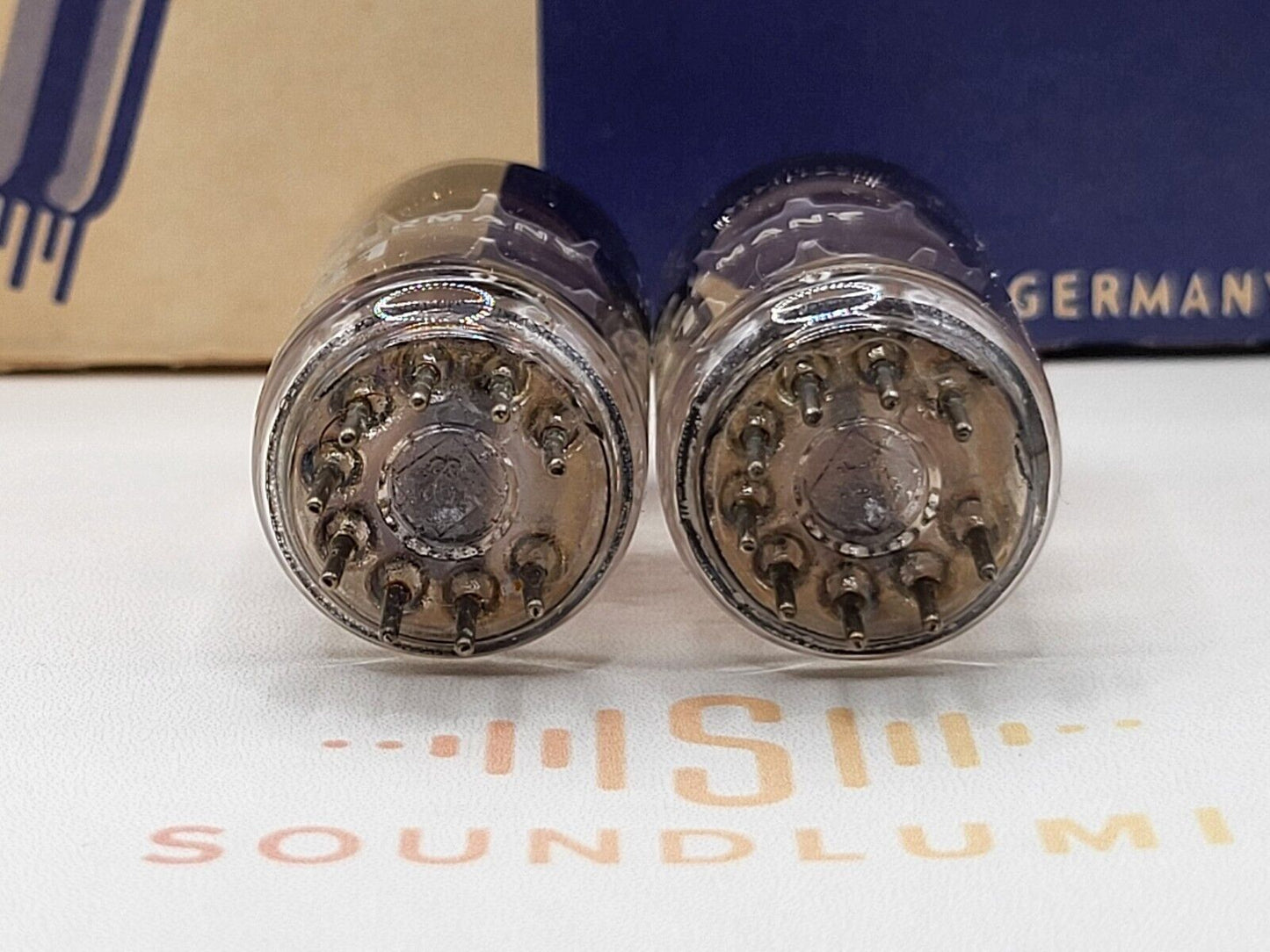 2x Telefunken ECC81 12AT7 ◇ Bottom - Berlin '60 - Same Code - Strong