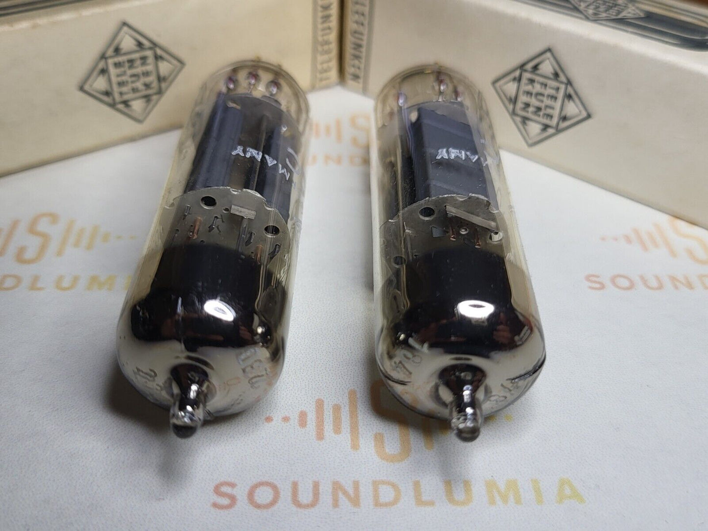 Telefunken E80CC 6085 (ECC82 equiv.) Matched Pair Orig. Boxes - Holland 1965 - N