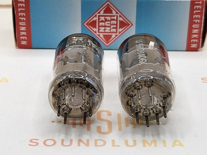 Telefunken ECC801S = E81CC = 6201 ◇ Bottom Matched Pair - Ulm '65/'66 - Strong