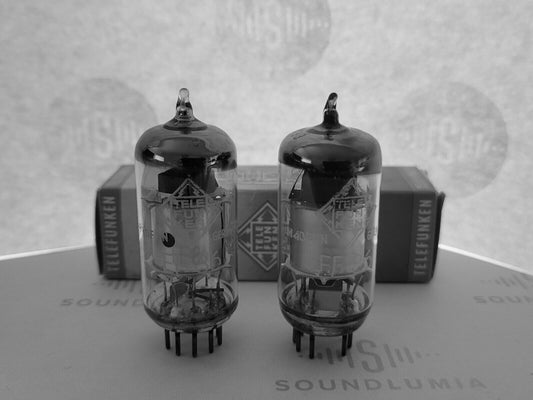 Telefunken EF86 6267 O-getter Matched Pair - Diamond Bottom - Ulm 1958/59 - NOS