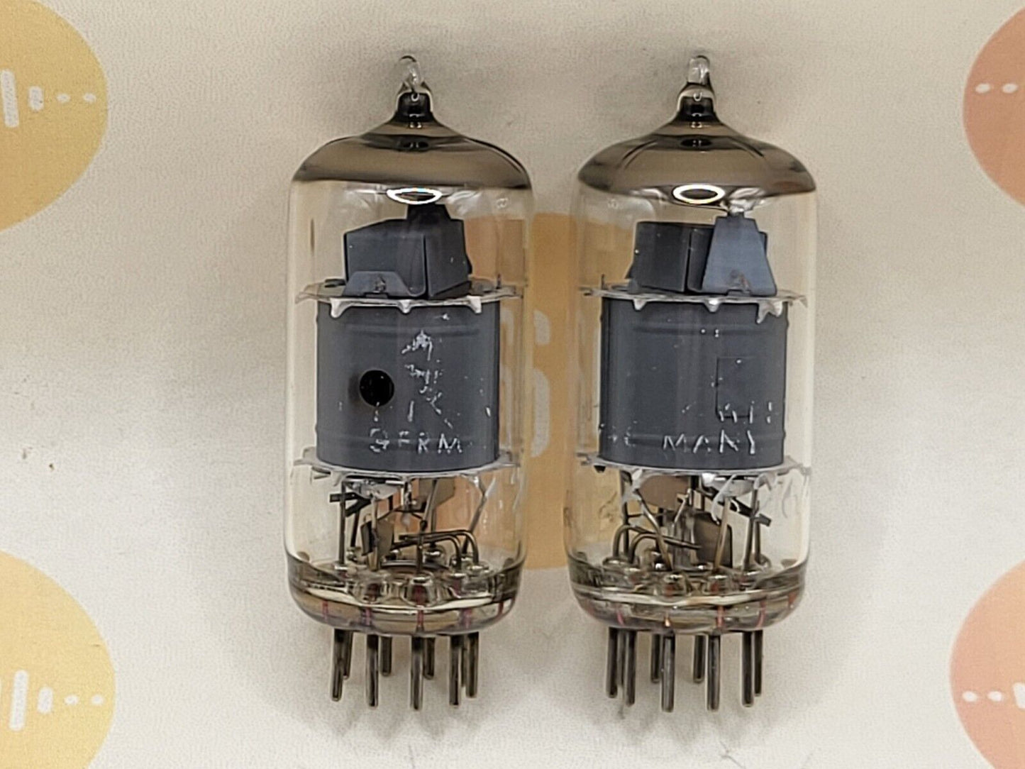 Telefunken EF86 6267 Matched Pair - BWB "Falcon" ◇ Base - Same Code - Near NOS