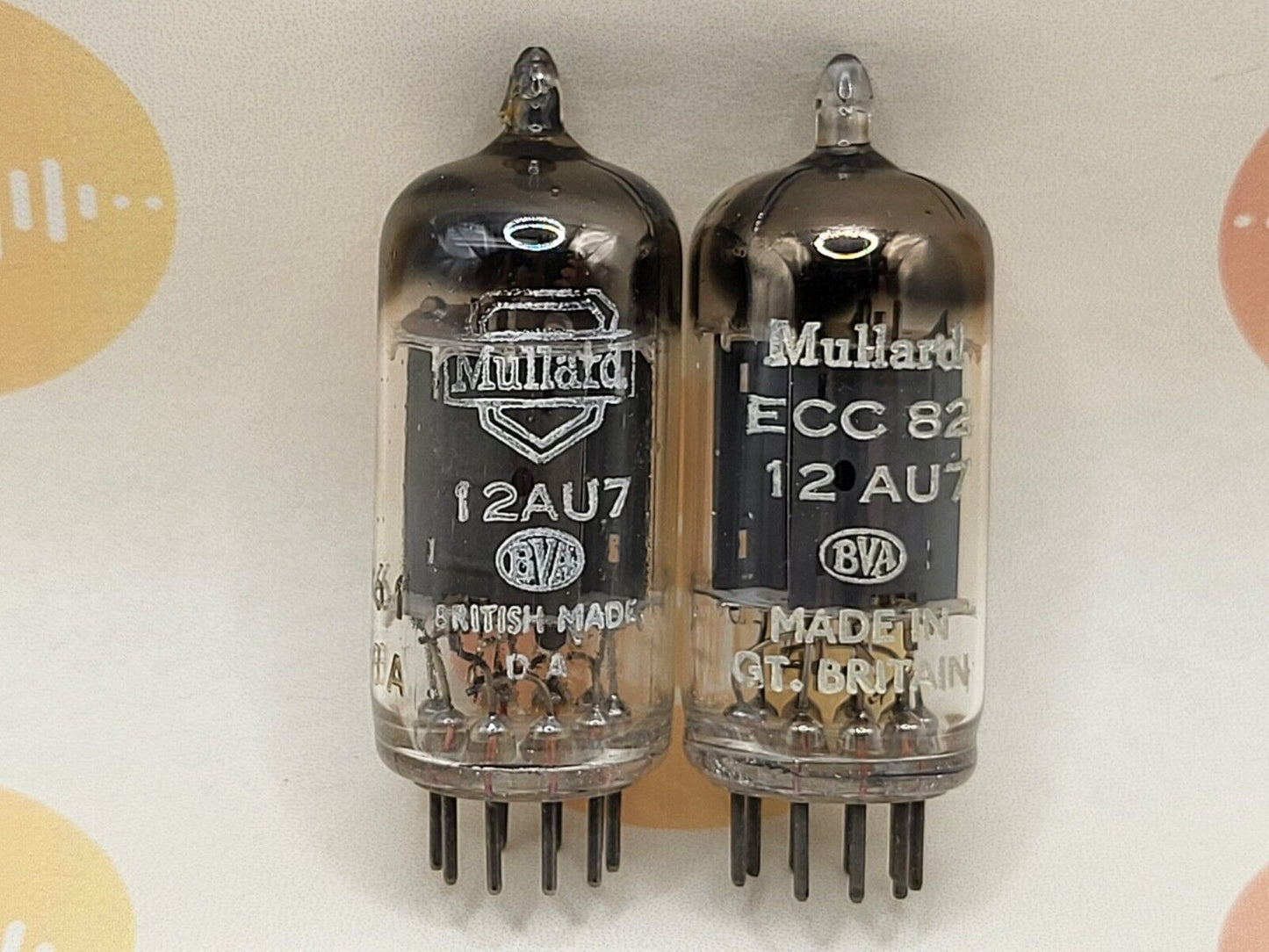 Mullard ECC82 12AU7 Long Plates Square Getter