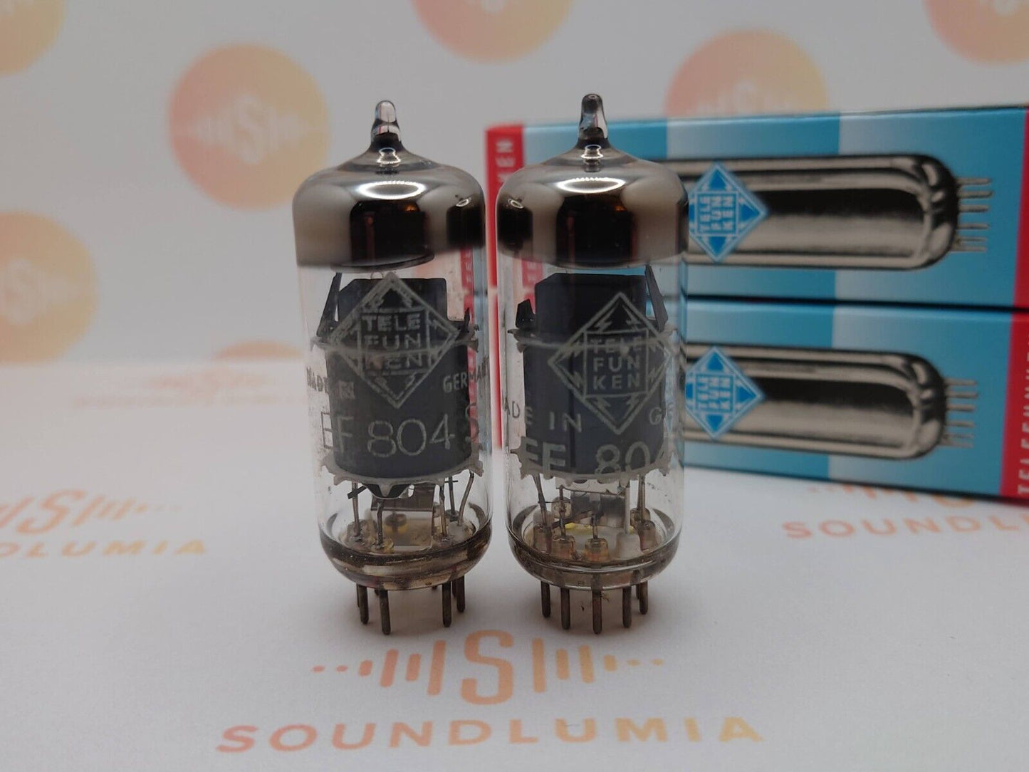 Telefunken EF804S Matched Pair ◇ Bottom - Ulm 1963 - Same code