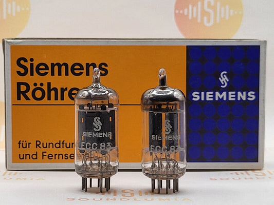 2x Siemens ECC83 12AX7 Tubes - 17mm Long Plates - Munich '60 (mC6 ‡0K) - Strong