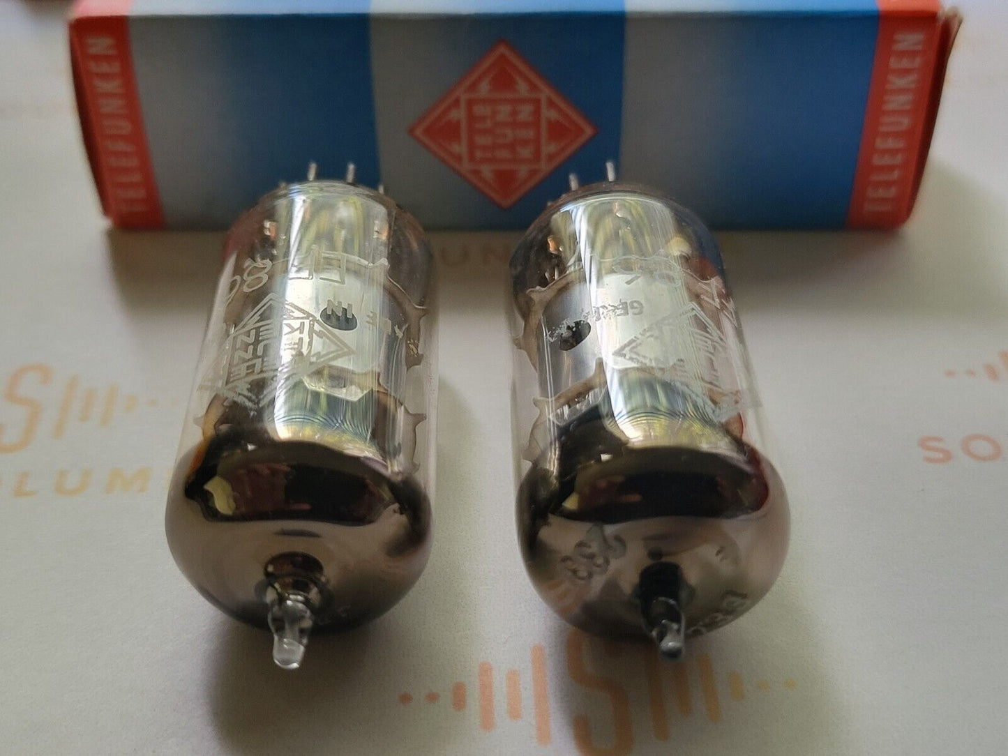 Telefunken EF86 6267 O-getter Matched Pair - Diamond Bottom - Ulm 1958/59 - NOS