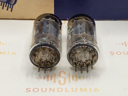 Telefunken ECC82 Smooth Plates Matched Pair w/ Select Tube  ◇ Berlin '62/'63 NOS