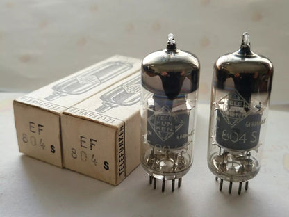 2x Telefunken EF804S Matched Pairs  - ◇ Bottom - Ulm 1968-69 - Strong