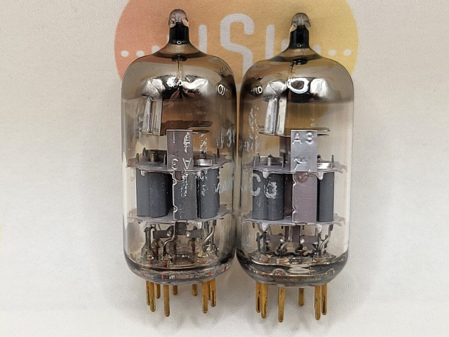 2x Siemens CCa (E88CC+) Silver Shields Dual Stage Getter - Munich '67 (A3 7L)