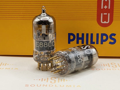 Philips Miniwatt SQ E88CC = 6922 Matched Pair - Heerlen, NL 1966/67 - NOS