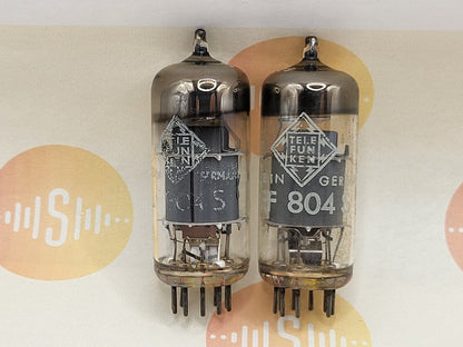 Telefunken EF804S Matched Pair  - ◇ Bottom - Ulm 1962/1963 - Tested NOS