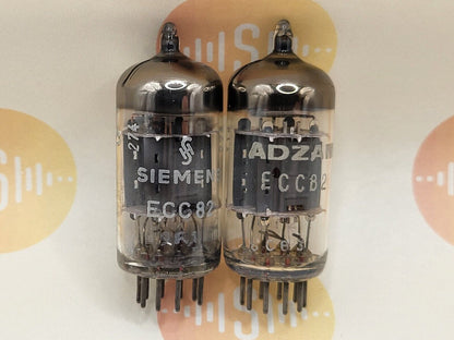 Mullard 12AU7 ECC82 Matched Pair - Siemens/Adzam Labels - Blackburn '69/'70 Gf2