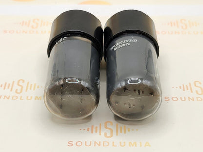 Mullard 6SN7GT = VT-231 Smoke Glass Matched Pair - Tottenham, GB 1955 (J5C)