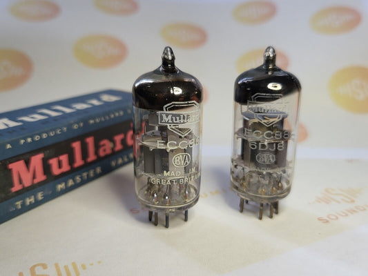 2x Mullard ECC88 6DJ8 - BVA - British Made - Blackburn 1967/1968 GA2 - Strong