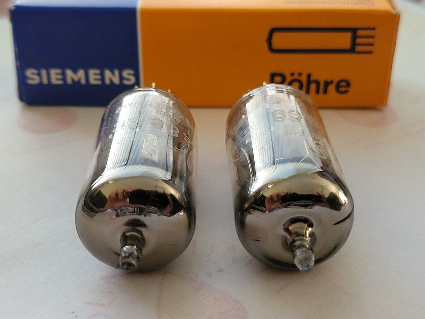 Siemens E88CC = 6922 Gray Shields Matched Pair - Munich A0 1# 4G - NOS