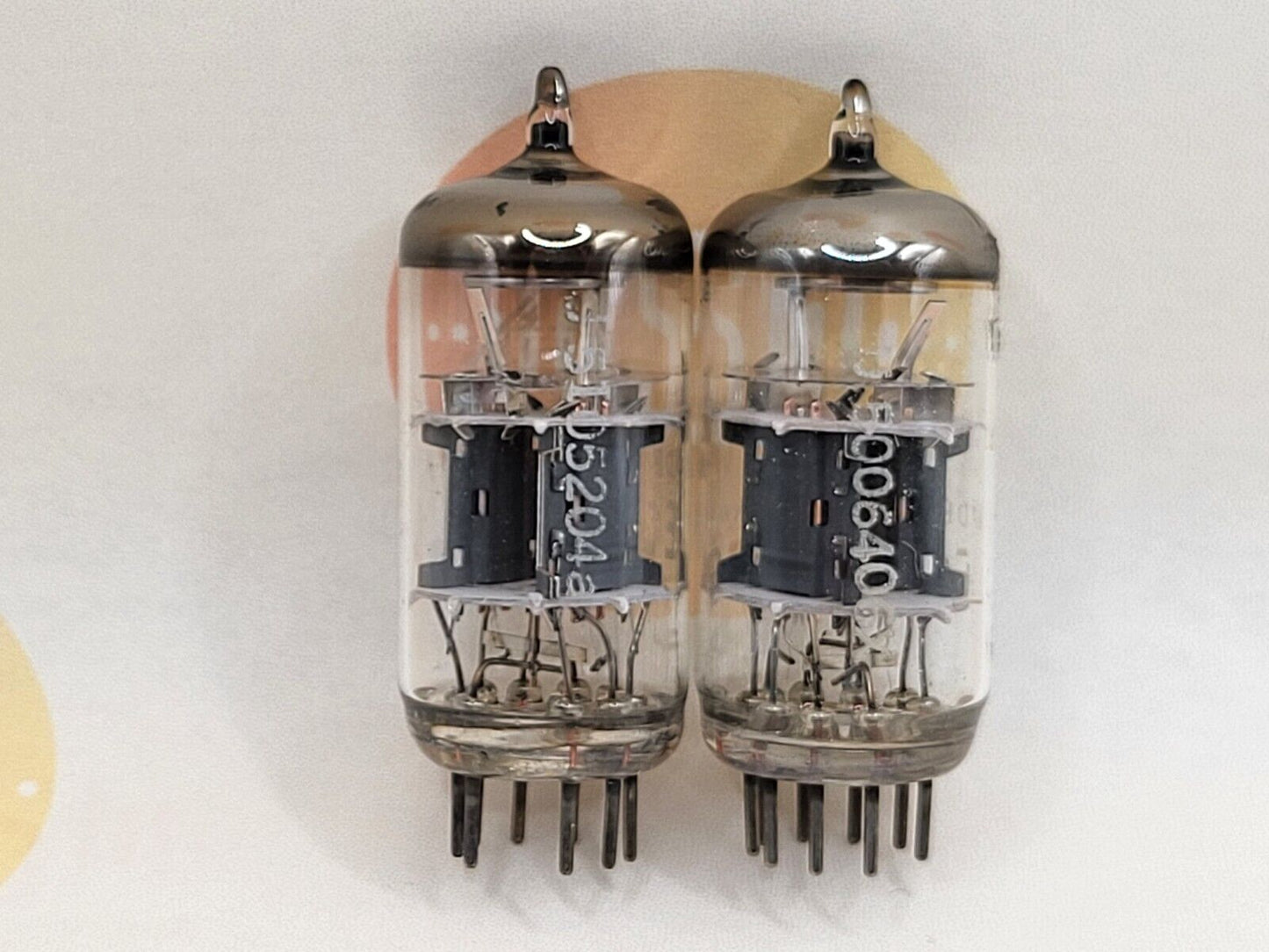 Telefunken ECC801S = E81CC = 6201 ◇ Bottom Matched Pair - Ulm '65/'66 - Strong